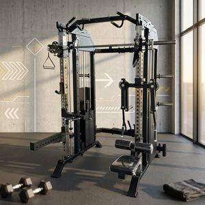 <span class=keywords><strong>Combo</strong></span> Smith Machine e Power Rack per Palestra Domestica - Rack Fitness Multifunzione per Allenamento Braccia e Petto - Product Image 1