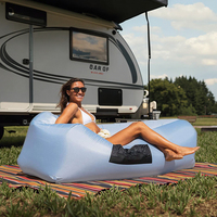 Nouveau transat gonflable Air Sofa Hamac Portable, conception anti-fuite d'air étanche à l'eau-Canapé idéal pour la plage au bord du lac