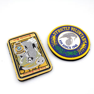 Parches de goma de PVC duraderos personalizables, insignias cosidas con logotipo elevado, forma de corazón de flor para chaquetas, bolsos, ropa deportiva, decoración de encaje - Product Image 3