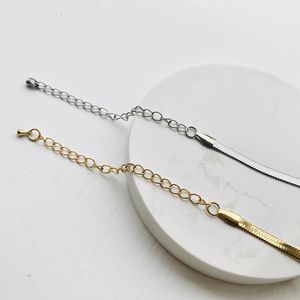 Collana a Catena Piatta in Acciaio Inossidabile Personalizzata per Uomo e <span class=keywords><strong>Donna</strong></span>, Nuova Collana Trendy a Catena Serpente - Product Image 3