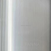 FANNA CH8 Moderne PET-Fensterfolie mit Rillenglas-Optik, Mattierter Oberfläche, Wasserfest, UV-Schutz, Dekorative Selbstklebende Fenstertönungsfolie