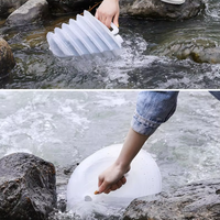 Seau à eau pliable en plastique de qualité alimentaire avec robinet, conteneur de stockage d'eau portable pour la maison, les situations d'urgence, le camping, les voyages en plein air