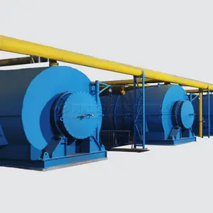 Tyre pyrolysis reactor waste tires oil extraction machine to get fuel oil from waste tire