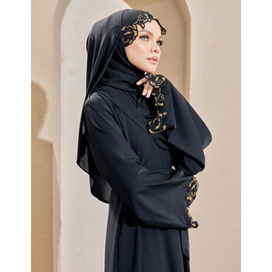 Cardigan islamique nouveau Style africain marocain brodé Abaya robe musulmane manches longues Jubah super-héros - Product Image 6