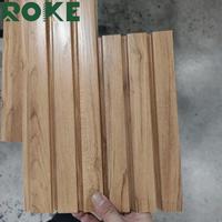 Décoration murale intérieure Roke, panneaux muraux en lattes PS