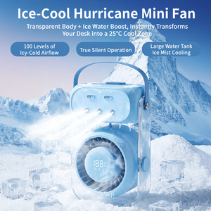 <span class=keywords><strong>Ventilateur</strong></span> de climatisation portable de bureau avec grand réservoir d'eau et brume glacée, fonctionnement <span class=keywords><strong>silencieux</strong></span> - Product Image 5
