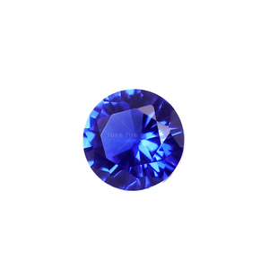 Alif International al por Mayor, 3mm-10mm 34 #   Corindón Sintético Azul Zafiro, Corte Brillante, Tratado Térmicamente, Efecto Fuego, para Joyería - Product Image 1