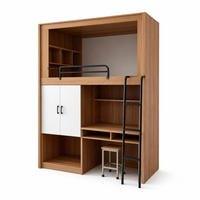 Lit superposé en bois sur mesure pour hôtel, auberge, dortoir étudiant, appartement, projet