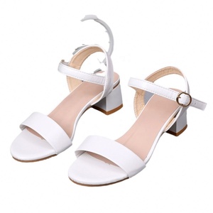 Sandales compensées sexy pour femme, grande taille, à talon épais, à bout ouvert, avec bride à boucle et paillettes, collection Printemps-Été-Automne-Hiver 2026 - Product Image 5