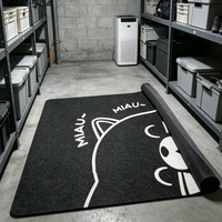 Tapis de bain en feutre imperméable et antidérapant, à séchage rapide, avec support en PE, surface chaude, résistant à la moisissure et lavable