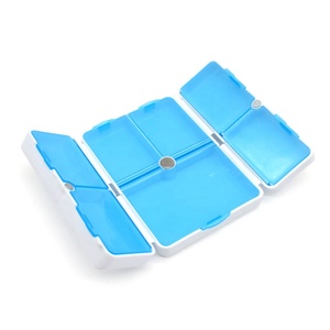 Pill Case Pills Magnetic Foldable Pill Box Case 7 Compartments Portable Pill Organizer For Travel 7 Day For Dose Pills Vitamin BPA Free