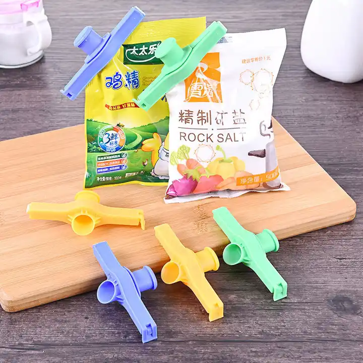 Pack Of 5,Random Color Snack Food Clips,Sealed Bag Clips,Plastic Bag Clips,  Food Sealing Clips