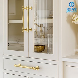 JAYHOO Brass Cabinet <b>Handles</b> French Style Bar Knobs For Drawer Door Wardrobe Furniture Hardware 6823 6824 6825 - Product Image 2