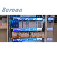 BESCAN P1.5 supermarché LED moniteur de signalisation numérique bande Ultra large bord d'étagère publicité barre étirée écran d'affichage