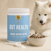 Probiotiques pour chiens, 7 souches en poudre, 200g, à mélanger avec la nourriture, soutien digestif et santé intestinale, pack économique quotidien, marque privée