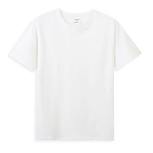 T-shirt 100% coton de haute qualité poids lourd 210 grammes imprimé personnalisé uni surdimensionné 3D col bouffant 3D imprimé T-Shirt blanc - Product Image 4