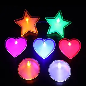 Manufacturers wholesale PS luminous badge DIY creative dazzling LED luminous gift badge team activity advertising badge