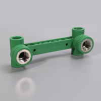 Raccord en T double en laiton pour plomberie PPR, raccord en T femelle de haute qualité pour tuyaux PPR, marque MG, modèle E021, ISO9001, garantie 3 ans
