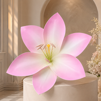 Riesiger künstlicher Rosenblütenkopf aus Papier, rosa Lotus-Lilie, für Hochzeiten, Events, kommerzielle Blumendekoration, Fabrikverkauf
