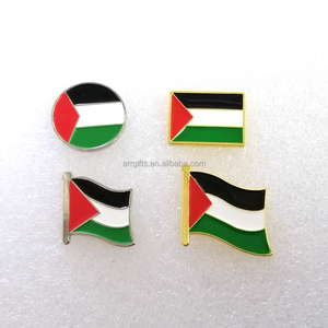 Usine d'ornement de voiture de Palestine drapeau national de Palestine avec collier en forme de carte or argent grand stock - Product Image 3