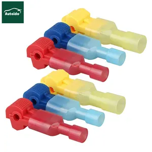 T Tap Wire Connectors 22-10 AWG Quick Splice Electrical Wire Terminals, Insulated Male Quick Disconnect Spade Terminals