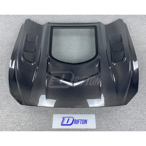Nouveau capot en fibre de carbone pour Mustang 2015-2017 CMST V1, style transparent, noir, protection UV, mise à niveau retrofit - Product Image 3