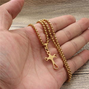 <b>Cross</b> Necklace Stainless Steel Unisex Pendant Gift Fashion Jewelry - Product Image 2