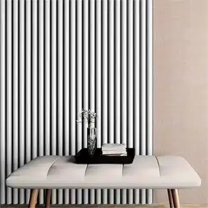 Mais popular Painel de parede em PVC para decoração de interiores, novo design 3D, painel canelado