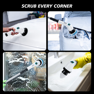 Nuevo 7 en 1 multifunción telescópico 2nd Gear 30W Power Pool Car Floor Kitchen Cleaning Brush Set Home Electric Spin Scrubber - Product Image 4