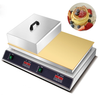 Mesin Pembuat Pancake Souffle Digital Terbaru untuk Konter Toko Roti, Mesin Snack Single/Double Board 1 Deck 2 Tray 110V/220V