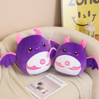 CHIQUE Bantal Kelelawar Lucu 3D Super Lembut untuk Halloween, Mainan Plush Penghilang Stres Bentuk Hewan