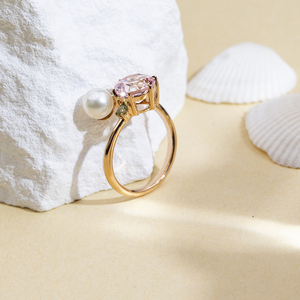 แหวนเพชรเม็ดกลมสามเม็ดประดับพลอยแซฟไฟร์สีม่วงจากแล็บ Messi Jewelry รุ่น MSR-1636 ทอง 18K - Product Image 3