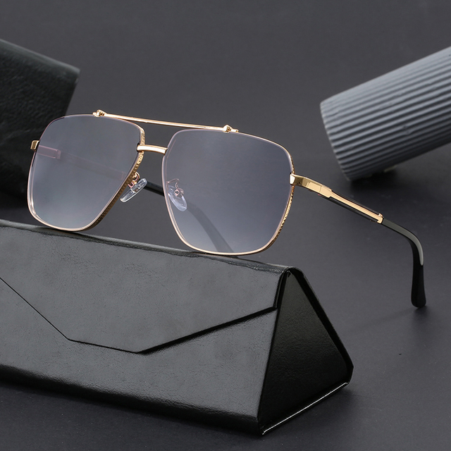 High Quality Trend Brand Designer Square Frames Eyeglasses Luxury Sun Glasses for Men Custom Logo Retro Women Sunglasses