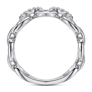 แหวนเงินแท้ 925 ชุบโรเดียม ประดับเพชรคิวบิกเซอร์โคเนีย สไตล์วินเทจ สำหรับงานแต่งงานและงานปาร์ตี้ สำหรับผู้หญิง - Product Image 5