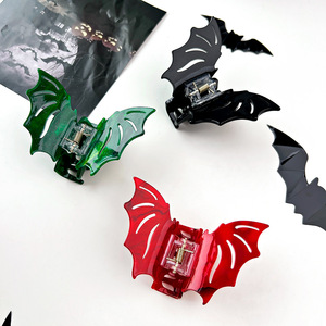 Vendita calda Punk Halloween <span class=keywords><strong>pipistrello</strong></span> fermaglio per capelli ragazza vampiri costumi festa copricapo Festival accessori per capelli regali di Capodanno - Product Image 2
