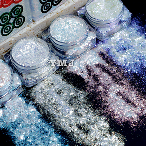Poudre de pigment nacré Super Flash Glass Flake Diamond White Luster pour peinture sur cuir, résine époxy, artisanat, plastiques, vernis à ongles - Product Image 4