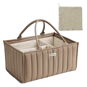 Enwei מסוגנן מים עמיד כותנה חבל חיתול <span class=keywords><strong>caddy</strong></span> tote תיק תינוק חיוניים המארגן עבור שינוי שולחן תינוק אחסון - Product Image 1