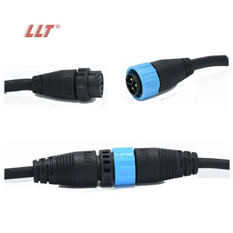 LLT outdoor 2 3 4 5 6 7 8 9 10 11 12 13 14 16 18 pin quick connect electrical waterproof cable connectors