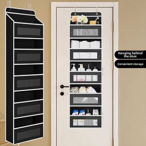 Over-the-Door Hanging Organizer Bag Large-Capacity 5 Compartments Spacious Nonwoven Fabric Storage for Bedroom Dormitory - Product Image 1