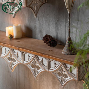 Retro <b>Wall</b> <b>Shelf</b> <b>Floating</b> Wood Display Rack For Living Room Coffee Shop Decor Large Size 80x17x18 Cm - Product Image 1