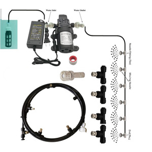 Nuovo Kit Sistema di Nebulizzazione Elettrico a Bassa Pressione da 18m per <span class=keywords><strong>Animali</strong></span> da <span class=keywords><strong>Fattoria</strong></span>, Pompa Irroratrice Automatica per Esterni, Raffreddamento e Umidificazione Serra - Product Image 4