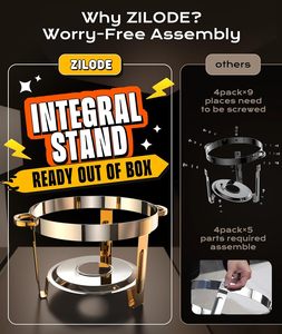 Hot bán chafing món ăn cho tự chọn vòng chafing món ăn tự chọn <span class=keywords><strong>Set</strong></span> thép không gỉ chafers và tự chọn ủ bộ cho các bên - Product Image 4