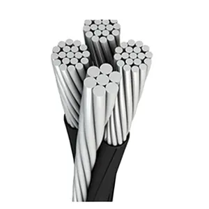 Kabel ABC AAC/ACSR konduktor PVC/XLPE kawat aluminium terisolasi