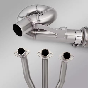Pot d'échappement <span class=keywords><strong>moto</strong></span> pour CFMOTO 675SRR 675SR 675NK 675SS 2024 2025, tube de raccordement avant 51MM, échappement 675SR - Product Image 4