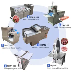 Máquina comercial multifuncional de corte de cubos de carne automática de cabra, máquina cortadora de cubos de carne congelada