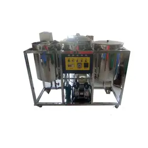Máquina de refinação de óleo semi-contínuo comestível, linha pequena de processo de refinação de óleo de lama