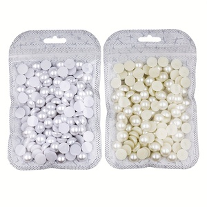 Superficie liscia sintetica (laboratorio creato) bianco Beige perla-come lucentezza 4-16mm per clip per capelli regalo abbellimenti braccialetti durevoli - Product Image 6