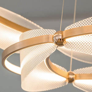Lampe de décoration d'intérieur nordique led suspension circulaire en aluminium moderne pour salle à manger - Product Image 4