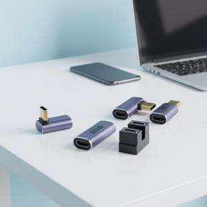 <strong>USB</strong> C Female to Male 90 Degree up Bend Right Angle Adapter <strong>Extender</strong> Support 40Gbps Data Transfer 8K 60Hz Video for Laptop Phones - Product Image 2