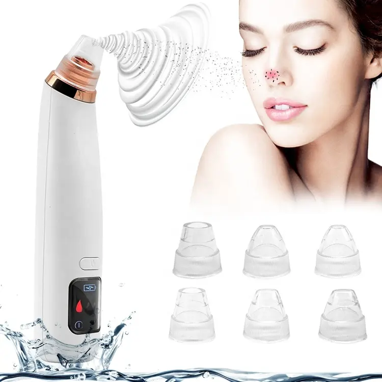 Portable Vacuum Blackhead Remover Face Deep Pore Cleaner Acne Pimple Removal Rechargeable Facial Black Head Remover with Heating